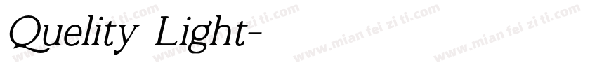 Quelity Light字体转换